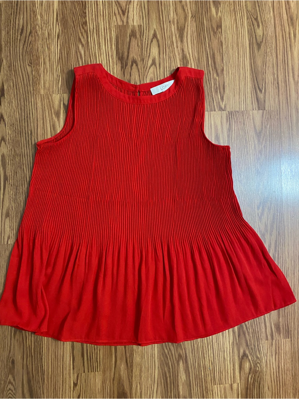LOFT Red Ribbed Tunic